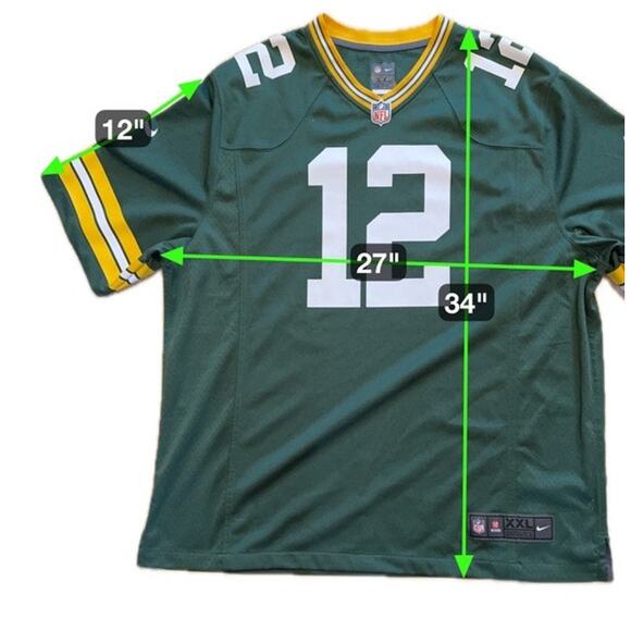 Nike Aaron Rodgers #12 Green Bay Packers On Field NFL Jersey XXL - Picture 9 of 9